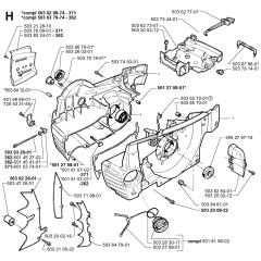 Crankcase Assembly For Husqvarna 371XP Chainsaw