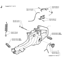 Fuel Tank Assembly For Husqvarna 371XP Chainsaw