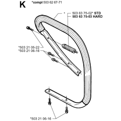 Handle Assembly For Husqvarna 371XP Chainsaw