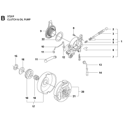 Clutch & Oil Pump Assembly For Husqvarna 372XP Chainsaw