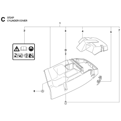 Cylinder Cover Assembly For Husqvarna 372XP Chainsaw