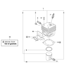 Cylinder Piston Assembly For Husqvarna 372XP Chainsaw