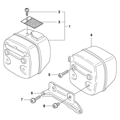 Muffler Assembly For Husqvarna 372XP X-Torq Chainsaw