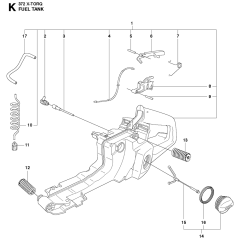 Fuel Tank Assembly For Husqvarna 372XP X-Torq Chainsaw