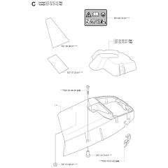 Cylinder Cover Assembly For Husqvarna 385 Chainsaw