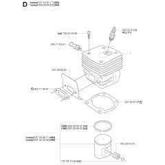 Cylinder Piston Assembly For Husqvarna 385 Chainsaw