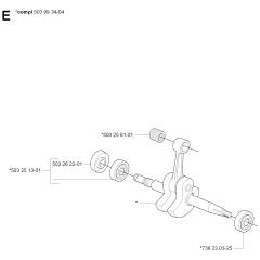 Crankshaft Assembly For Husqvarna 385 Chainsaw