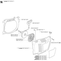 Starter Assembly For Husqvarna 385 Chainsaw