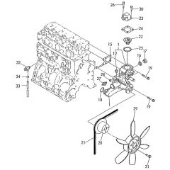 Cooling Water System Assembly for Yanmar 3TN100E-SMD Engine