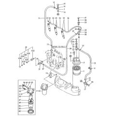 Fuel Line Assembly for Yanmar 3TN100E-SMD Engine