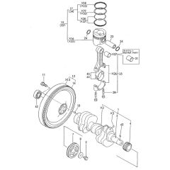 Crankshaft, Piston Assembly for Yanmar 3TN100E-SMD Engine