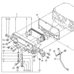 Oil Cooler Housing Assembly for Yanmar 3TN100E-SMD Engine