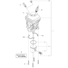 Cylinder Piston Assembly For Husqvarna 445 Chainsaw