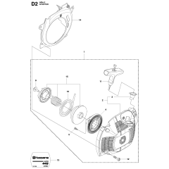 Starter Assembly For Husqvarna 445eii Chainsaw