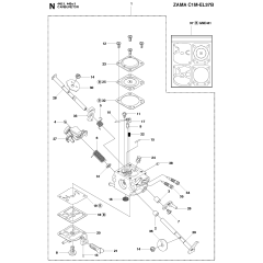 Carburetor Assembly For Husqvarna 445ii Chainsaw