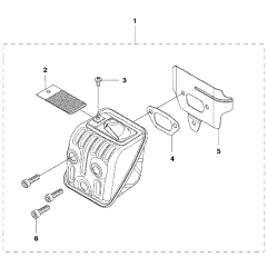 Muffler Assembly For Husqvarna 455 Rancher Chainsaw