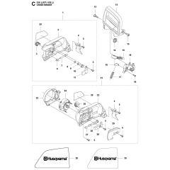Chain Brake Assembly For Husqvarna 536LIXP Chainsaw