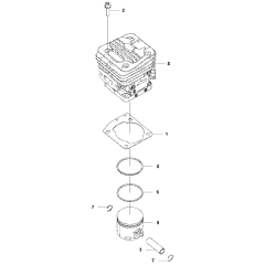 Cylinder Piston Assembly For Husqvarna 543XP Chainsaw