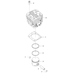 Cylinder Piston Assembly For Husqvarna 543XPG Chainsaw