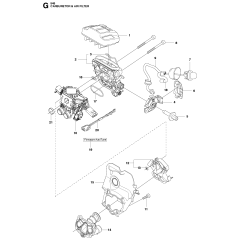 Carburetor & Air Filter Assembly For Husqvarna 545 Chainsaw