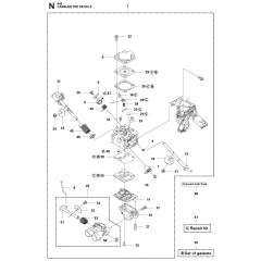 Carburetor Details Assembly For Husqvarna 545 Chainsaw