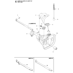 Fuel Tank Assembly For Husqvarna 545FXAT Brushcutters
