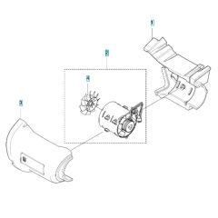 Fan Assembly for Husqvarna 550iBTX