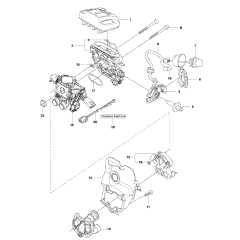 Carburetor & Air Filter Assembly For Husqvarna 555 Chainsaw