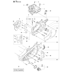 Crankcase Assembly For Husqvarna 555 Chainsaw