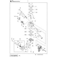 Carburetor Details Assembly For Husqvarna 555 Chainsaw