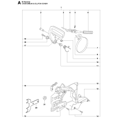 Chain Brake & Clutch Cover Assembly For Husqvarna 55 Rancher Chainsaw