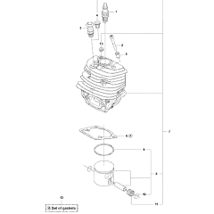 Cylinder Piston Assembly For Husqvarna 562XP-XPG Chainsaw