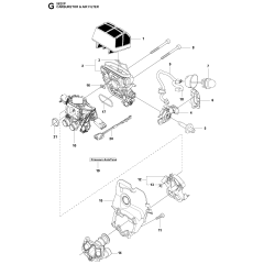 Carburetor & Air Filter Assembly For Husqvarna 562XP-XPG Chainsaw