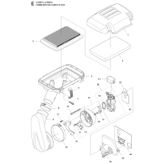 Carburettor & Air Filter Assembly