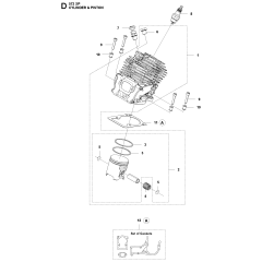 Cylinder Piston Assembly For Husqvarna 572XP-XPG Chainsaw