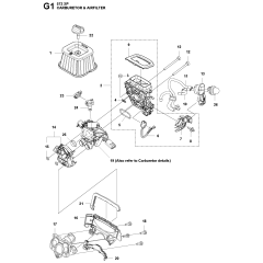 Carburetor & Air Filter Assembly For Husqvarna 572XP-XPG Chainsaw