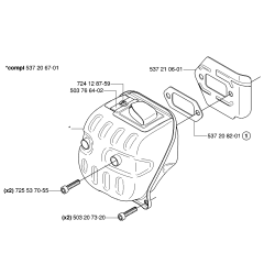 Muffler Assembly For Husqvarna 575XP Chainsaw