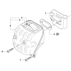 Muffler Assembly For Husqvarna 576XP Chainsaw