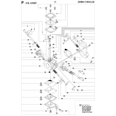 Carburetor Details Assembly For Husqvarna 576XP Chainsaw