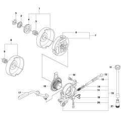 Clutch, Oil Pump Assembly for Husqvarna 576XP AutoTune Chainsaw