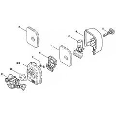 Air Filter Assembly for Stihl SH86 Shredder Pre 12.2012