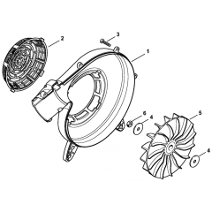 Fan Housing Outer Fanwheel Assembly for Stihl BG50 Blower