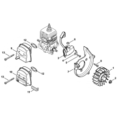 Ignition System and Muffler Assembly for Stihl BG50 Blower