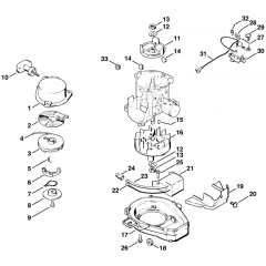 Rewind Starter Ignition System Assembly for Stihl BG60 Blower