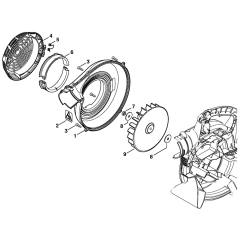 Fan Housing Outer Fanwheel Assembly for Stihl BG66 Blower
