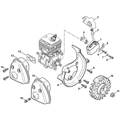 Ignition System and Muffler Assembly for Stihl BG66 Blower