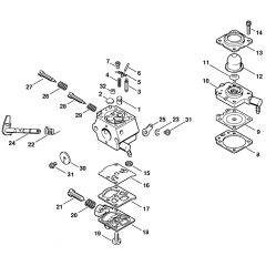 Carburetor WT-253 Assembly for Stihl BG72 Blower