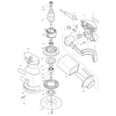 Makita BO5010 Sander Assembly