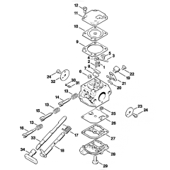 Carburetor C1Q-SK6 Assembly for Stihl BR106 Blower