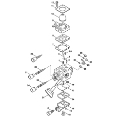 Carburetor C1M-S219 C1M-S201 Assembly for Stihl BR200 Blower